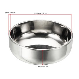PATIKIL Pipe End Cap,1Pcs 304 Stainless Steel Tube End Cap Round Fitting Cap 63mm / 2 1/2inch OD Polished Pipe Cover Silver for Plumbing HVAC Industries Metal Tubing Water Gas Welding