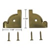 Pair Carpet Stair Rod Brackets Solid Brass Swivel Hinge |