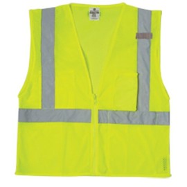 ML Kishigo 1085 Ultra-Cool Polyester Mesh 3 Pocket Vest, Large, Lime