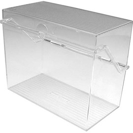 helit The Index H6214602 Index Card Box DIN A6 Landscape Small Card File Transparent for Approx. 400 Cards