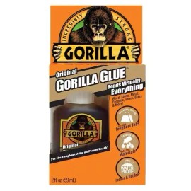 Gorilla Glue, Waterproof Polyurethane Glue, 2 Ounce Bottle, Brown, 1EA