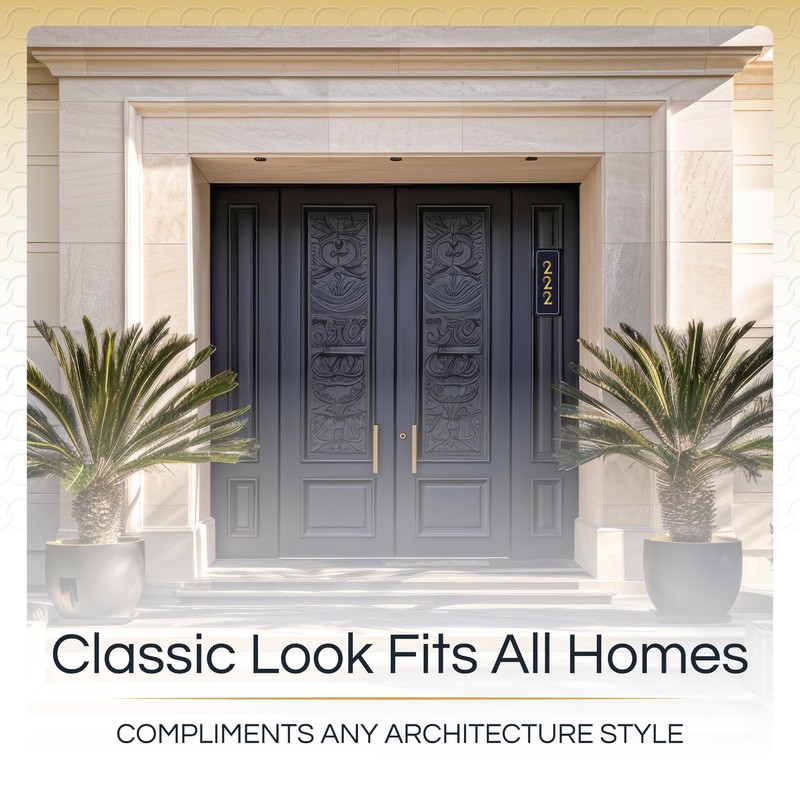 RCH Hardware 2275PB075 | Solid Brass 3" Tall House Number