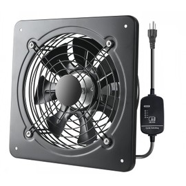 12 Inch Window Exhaust Wall Mounted Ventilation Basement Extractor Industrial Fan 720 CFM High-Speed1460 RPM Industrial Fan for Home Garage Office Commercial Use (12 Inch+Speed Control)