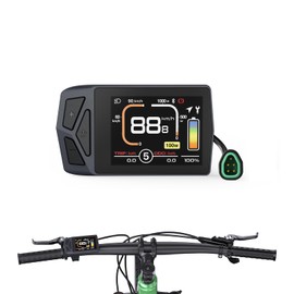Varstrom Ebike Display-EKD01 2.4" TFT Color Screen for Bafang CAN Protocal Mid-Drive Motor–IP67 Waterproof&0-9 PAS Levels Ebike Computer with Type-C Charging Port for 22.2mm/25.4mm Handlebar E-Bike