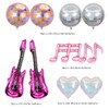 Yukiner Music Party Foil Balloons, 12pcs Disco Ball, Guitar, Musical