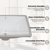 Lavie Craft Undermount Bathroom Sink,18" x 13" Rectangle Porcelain Finish