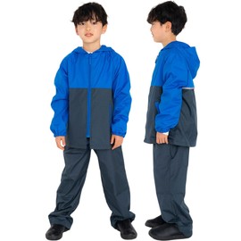 ZAIDEA Rain Suit Top and Bottom Kids Raincoat Set, Rain Gear, For Children, 5.1 inches (130 cm), 140.1 inches (150 cm), 160 inches (160 cm), Rainwear, Compact, Forest School, Girls, Boys,