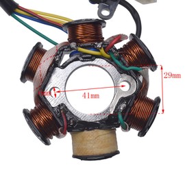 6-Coil 5 Wires Pole Magneto Flywheel Stator For 50cc 90cc 110cc 125cc Engine Atv Quad Pocket Bike Scooter Buggy Go Kart