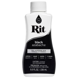 Rit Dye líquido Tela Tinte, 8-Ounce, Negro, Negro, 1 Item, 1, 1