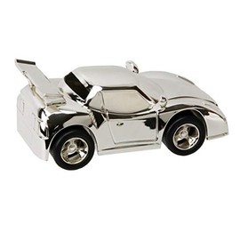 Silver-Plated Sports Car Money Box Savings Bank by Bambino