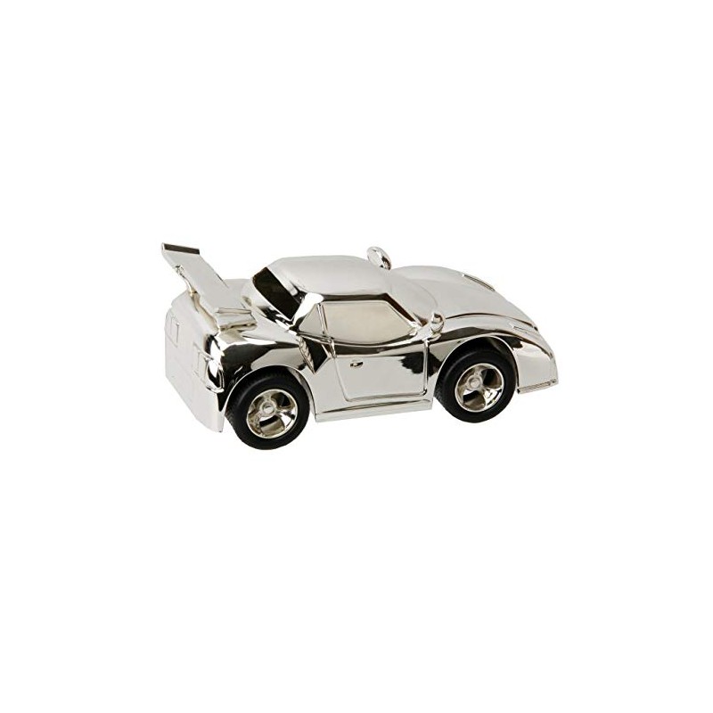Silver-Plated Sports Car Money Box Savings Bank by Bambino