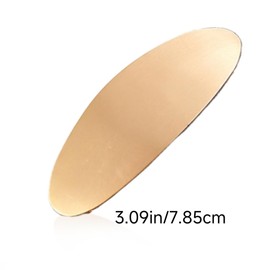 2pcs Simple French Hair Barrettes Spring Hair Clip Women Metal Gold and Silver Simple Glossy Long Oval Barrettes Hair Clips Hair Accessories for Women Girls