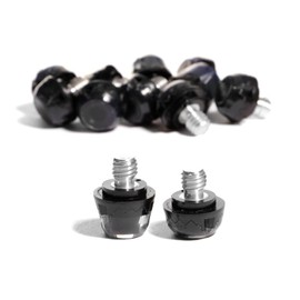 STUDIAMONDS Rubber studs for football boots - 12 football studs standard thread TPU studs (translucent black)