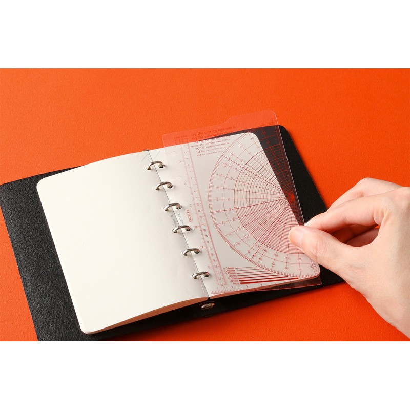 Midori 77716439 Mini 6-Hole Size Plotter/Plotter, Scale Underlay