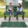 Outdoor Porch Swing Cushion with Backrest - Waterproof Bench Cushion