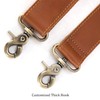 Polare Full Grain Leather Adjustable Replacement Shoulder Strap with Metal