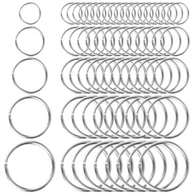 Selizo 200Pcs Split Key Rings Bulk for Keychain and Crafts (5 Size)