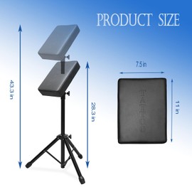 Gakonp Tattoo Arm Rest Stand with Tray Height and Tilt Adjustable Tattoo Arm Holder Soft Sponge Pad for Tattoos Studio Black Tattoos Equipment