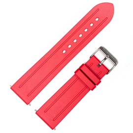 MARATHON Divers Model Rubber Watch Band/Strap, 22 mm, Made in Italy. (Red)