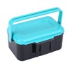 VBESTLIFE Plastic Fishing Bait Holder 2 Compartment Earthworm Lure Storage