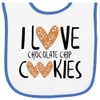 inktastic I Love Chocolate Chip Cookies Baby Terry Cloth Bib