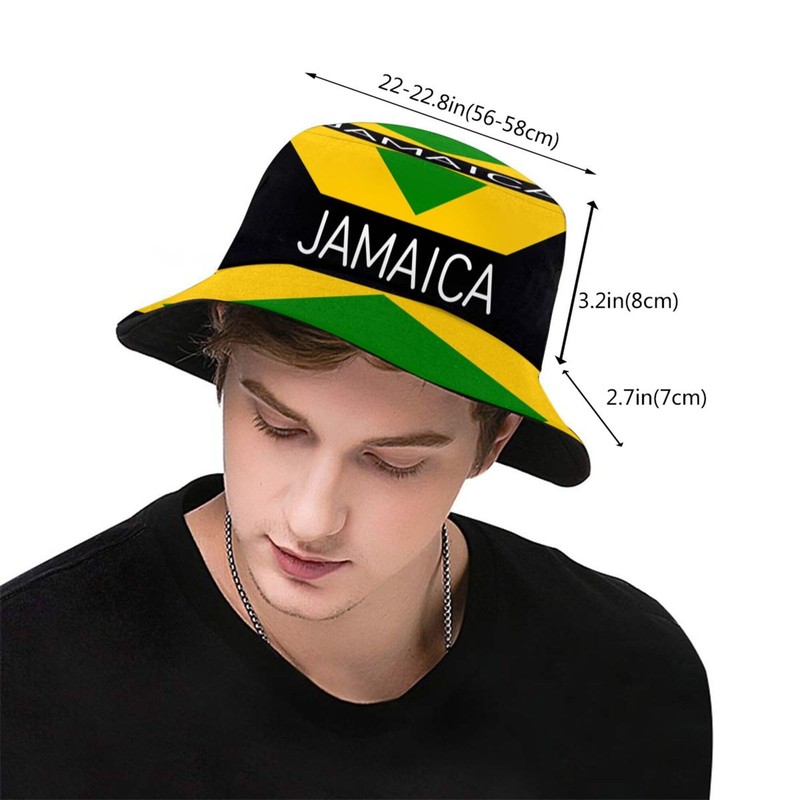 Jamaican Flag Bucket Hat Unisex Fashion Summer Sun Hat Jamaica