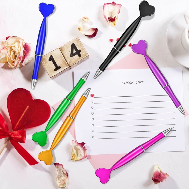 FFNIU 96Pcs Valentine's Day Pens, Heart Shaped Ballpoint Kids Pens