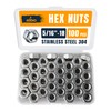 Hex Nuts Assortment – Stainless Steel 304 Hardware Nuts (5/16"-18,