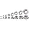 Nut made of stainless steel with serrated edge M12, nuts