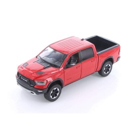 Showcasts 2019 Dodge Ram 1500 Crew Cab Rebel Pickup Truck, Red 79358/16D - 1/24 Scale Diecast Model Toy Car