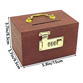 HAOBIN Treasure Chest Wooden Chest Money Box Pirate Chest Treasure Chest Wooden Box with Lid Treasure Chest Wooden Retro Treasure Chest Made of Wood with Lid Gift Box for Decoration and Storage