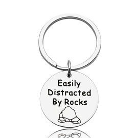 Geology Funny Gift for Son Daughter Birthday Gifts for Men Rock Keychain Gift for Sister Brother Rock Gifts for Women Girlfriend Geologist Retirement Gifts for Rock Collectors Bestie Friend Dad
