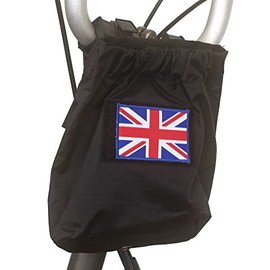 London Craftwork Stem / Saddle Waterproof Bag for Brompton British UK Flag Design (Customise with Your own Patches)