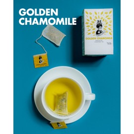 Afro Tea Golden Chamomile (Chamomile Tea Made of Fine Chamomile Flowers), Premium Tea in 15 Muslin Tea Bags, 1.5 g each, Hand Stitched Exquisite Plants of the Highest Quality - Caffeine-Free