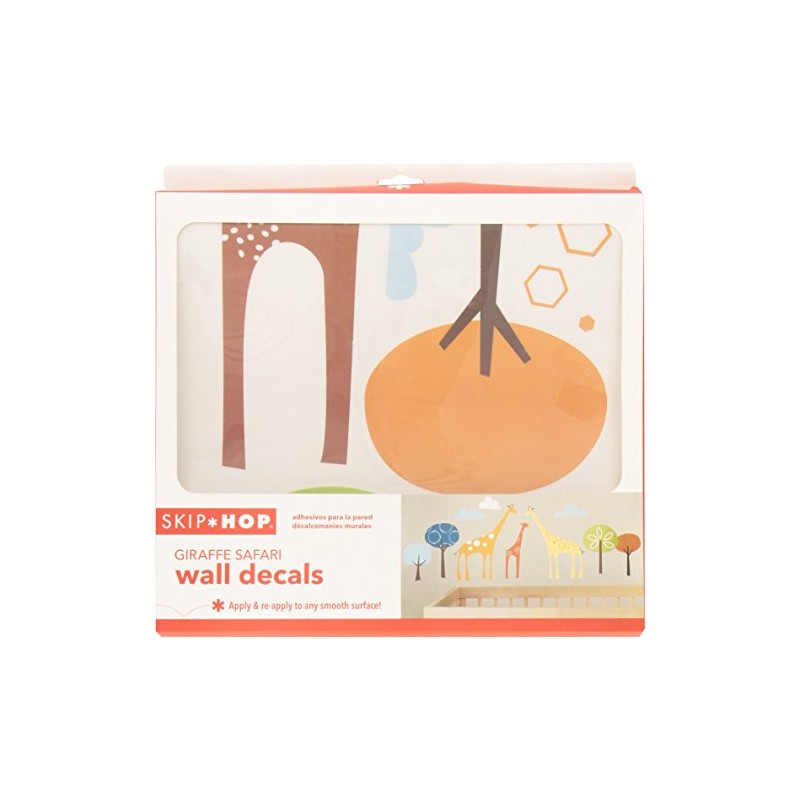 Skip Hop 185115 Wandfiguren, Sticker und Holzbuchstaben, Giraffe Safari