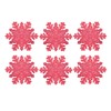 YöL Set Of 6 Red Snowflake Placemats PVC Christmas Table