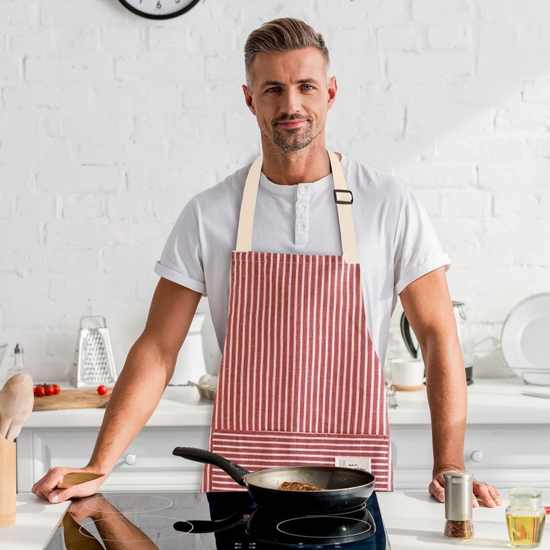 Chef Kitchen Aprons, Adjustable Apron with Pocket, Cooking Apron, Waterproof