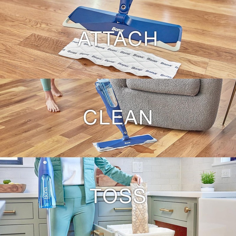 Bona Multi-Surface Floor Cleaning Pads - 18 Refills - Heavy-Duty,
