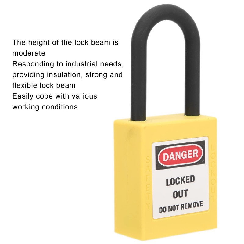 FILFEEL Lockout Lock, 38mm Nylon Industrial Site Security Padlock Security