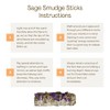 Wholesale Purple Sinuata and White Sage Smudge Sticks, 4", 50