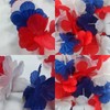 YosiMing Patriotic Red White and Blue Flower Leis and Star
