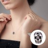 jojofuny 5Pcs Alloy Skeleton Skull Beads for DIY Jewelry Making