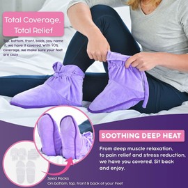 Microwaveable Booties and Feet Warmers for Women, Deep-penetrating Heat Therapy Slippers for Relieving Foot Stiffness, Sore Muscles, Tendinitis, Plantar Fasciitis, Circulatory Problems