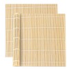2 Pcs Sushi Mat, 9.5 x 9.5 Inch Natural Sushi