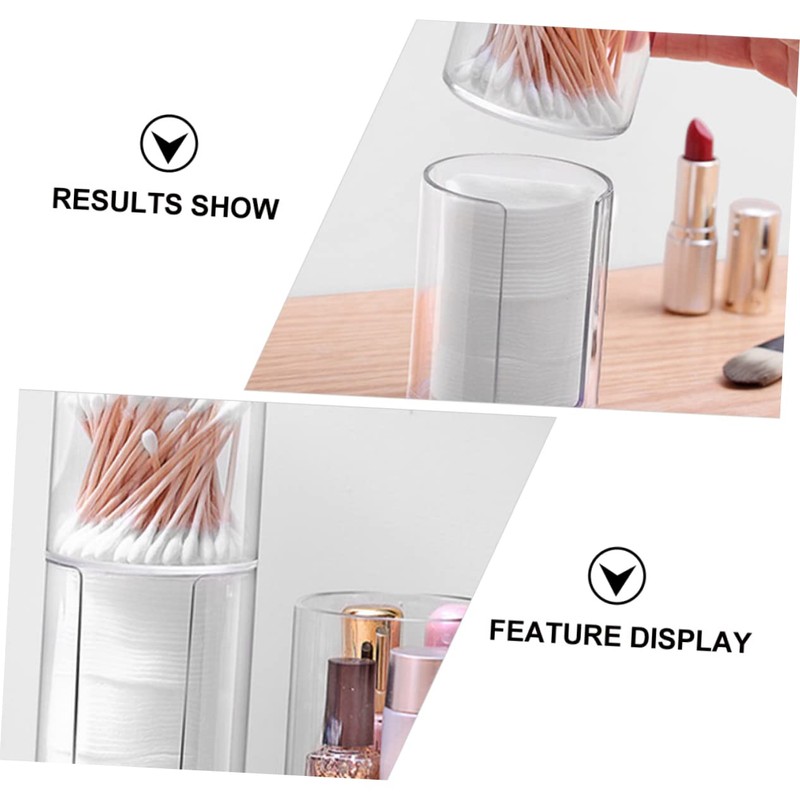 STOBAZA 2pcs Double Layer Cotton Swab Container Gauze Swabs Box