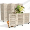 67" H 6 Panel Wood Room Divider