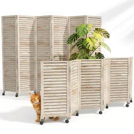 67" H 6 Panel Wood Room Divider