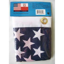 USA and Poland Flag - 3" x 5" Polyester