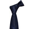 Barry.Wang Navy Blue Men Ties Silk Paisley Handkerchief Cufflink Neckties