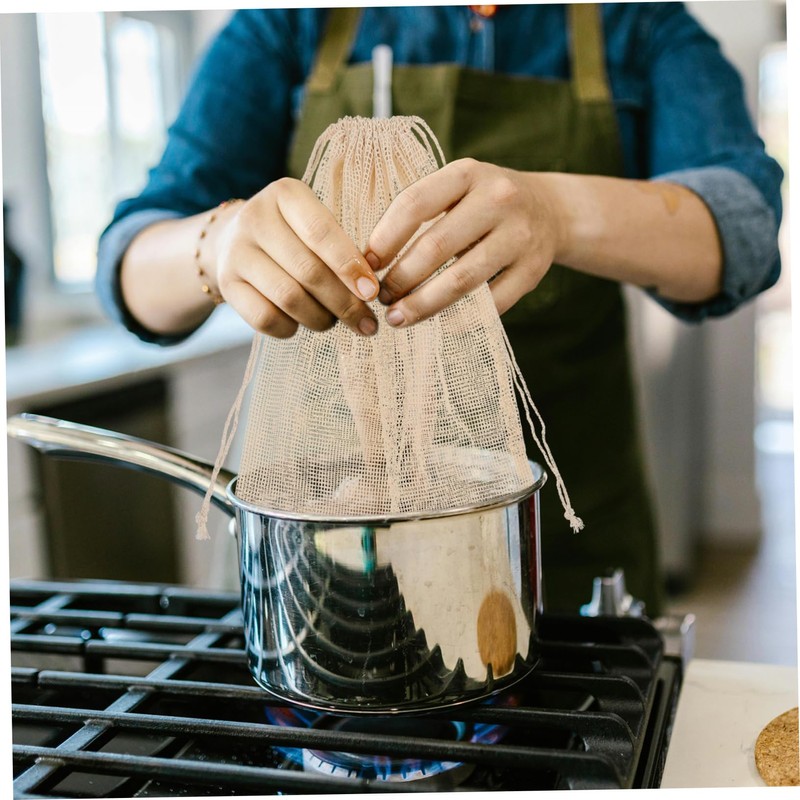 MAGICLULU Boil Seafood Bags 4pcs Cotton Pot Bags for Cooking